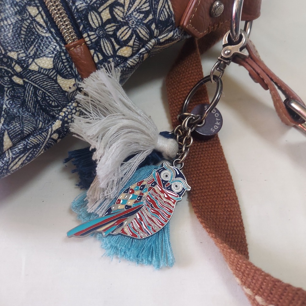 Sakroots Navy Blue Floral Crossbody Bag - Picture 6 of 10
